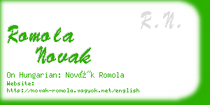 romola novak business card